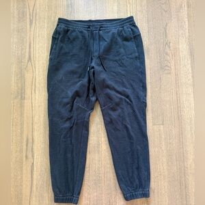 Lululemon Textured Double-Knit Cotton Jogger-Heathered Black-Size XL